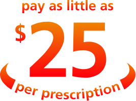 Pay as little as $25 per prescription